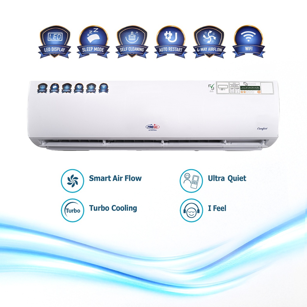 FREGO 2.5 Ton Split AC – Wi-Fi Enabled, White
