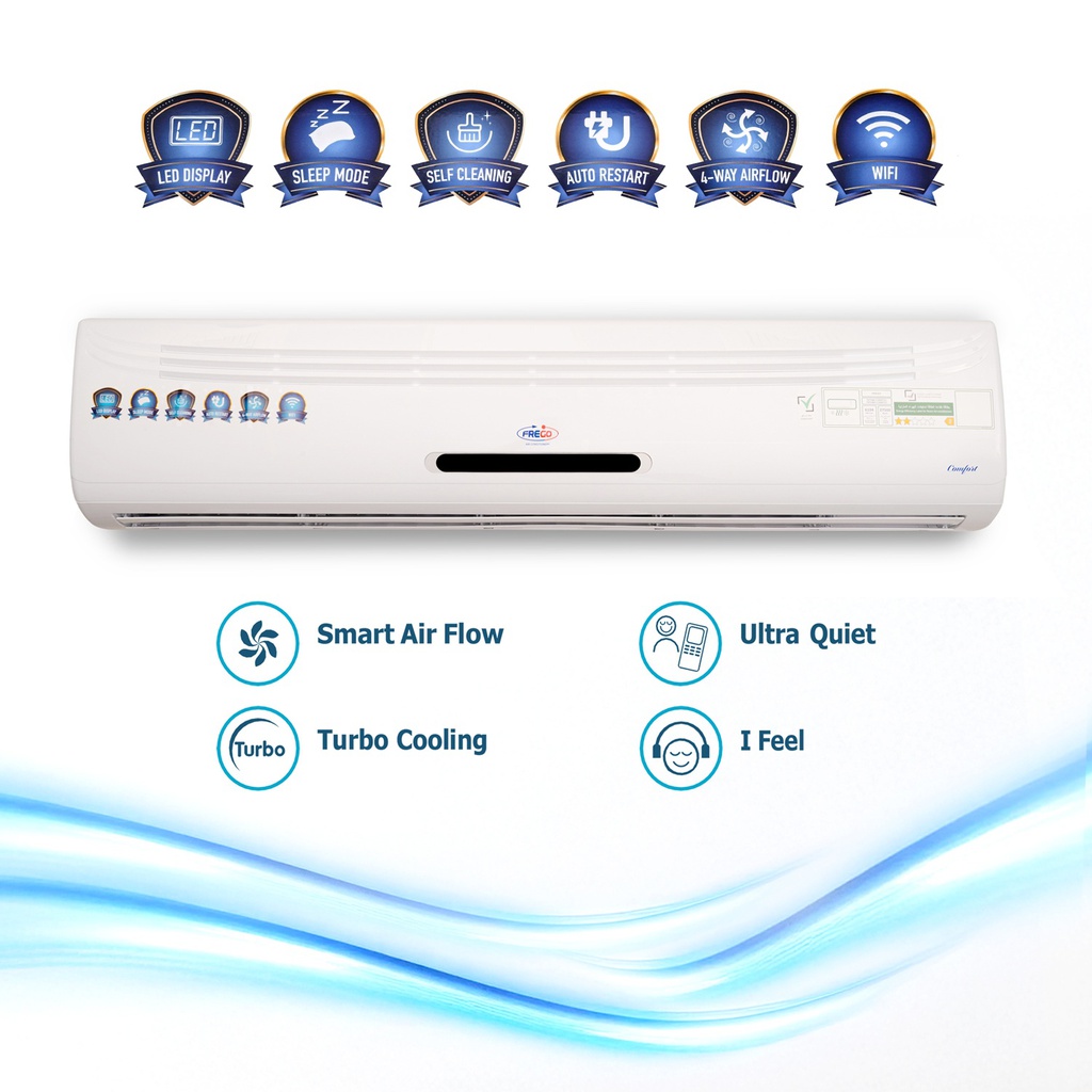 FREGO 3 Ton Split AC – Wi-Fi Enabled, White