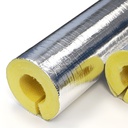Kimmco Fiberglass Insulation Pipe Section | 40mm Thick | Density 64kg/m³ | 1.2m With FSK